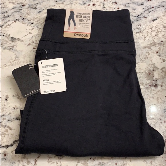 reebok stretch cotton high waist tight fit